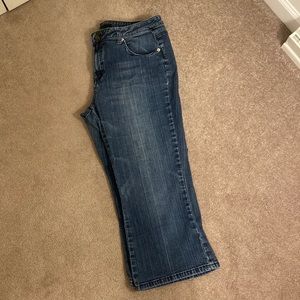 MixIt Stretch Capri Jeans-Size-14-EUC-Dark Blue Jean-20 inch inseam